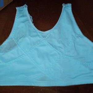 Front Closure Blue Laced Bra